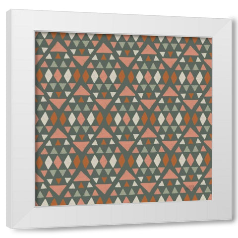 Gone Glamping Pattern VIIID White Modern Wood Framed Art Print by Marshall, Laura