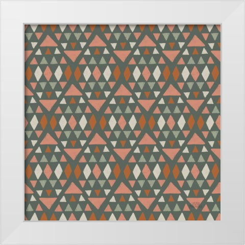 Gone Glamping Pattern VIIID White Modern Wood Framed Art Print by Marshall, Laura