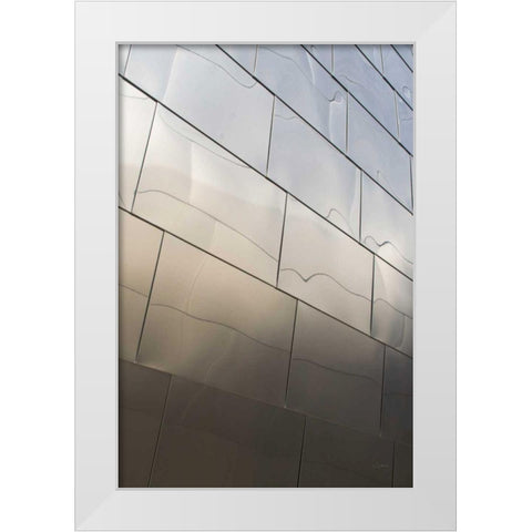 Skyscraper IV White Modern Wood Framed Art Print by Aledanda