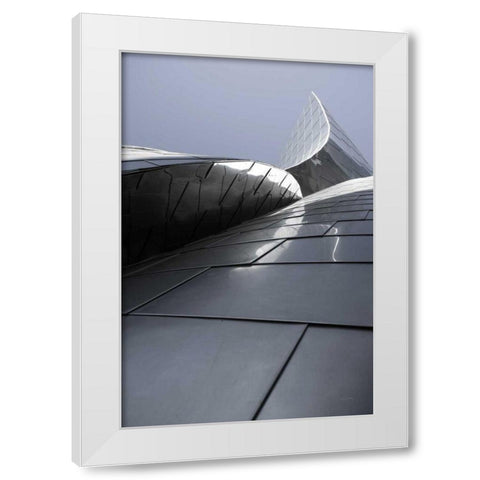 Skyscraper VII White Modern Wood Framed Art Print by Aledanda