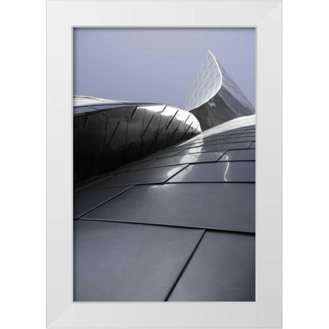 Skyscraper VII White Modern Wood Framed Art Print by Aledanda