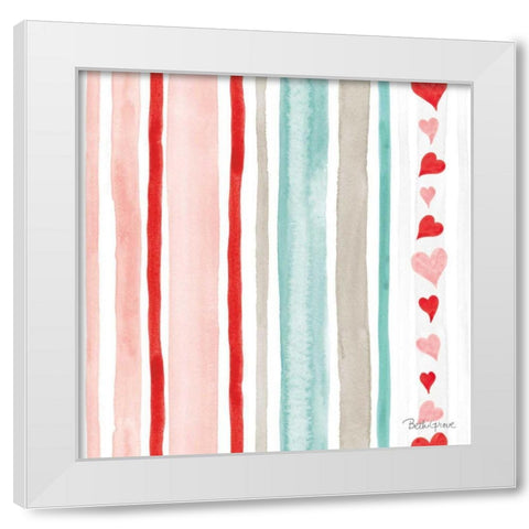 Paws of Love Pattern VI White Modern Wood Framed Art Print by Grove, Beth