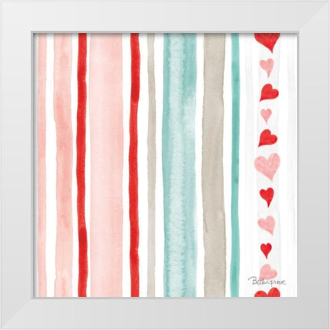 Paws of Love Pattern VI White Modern Wood Framed Art Print by Grove, Beth