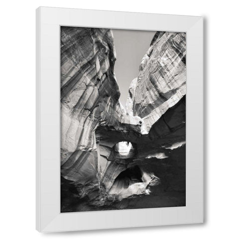 Neon Canyon I BW White Modern Wood Framed Art Print by Majchrowicz, Alan