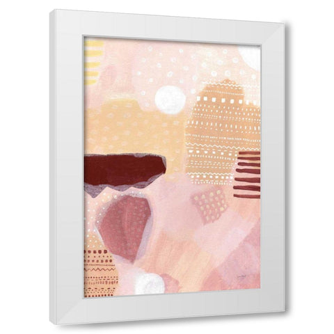 Terracotta Tribal White Modern Wood Framed Art Print by Mack, Lynn