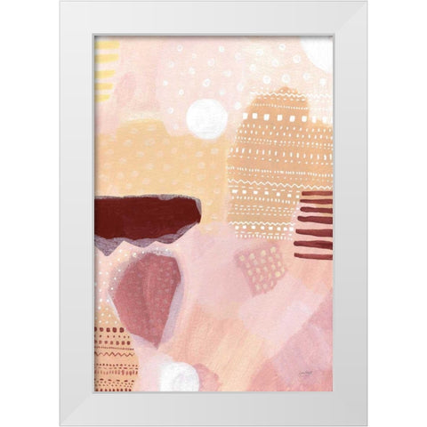 Terracotta Tribal White Modern Wood Framed Art Print by Mack, Lynn