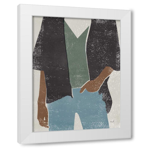 Casual I White Modern Wood Framed Art Print by Hershey, Moira