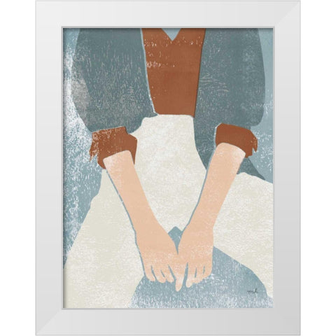 Casual II White Modern Wood Framed Art Print by Hershey, Moira