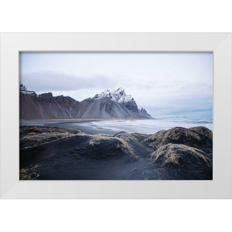 Stokksnes White Modern Wood Framed Art Print by Marshall, Laura