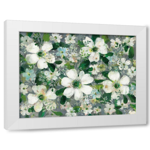 Anemones and Friends White Modern Wood Framed Art Print by Nai, Danhui