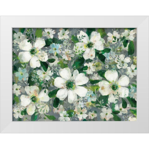 Anemones and Friends White Modern Wood Framed Art Print by Nai, Danhui