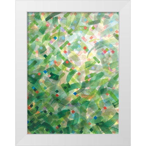 Jungle Abstract I White Modern Wood Framed Art Print by Nai, Danhui