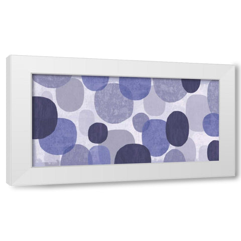 Purple Drips III White Modern Wood Framed Art Print by Mullan, Michael