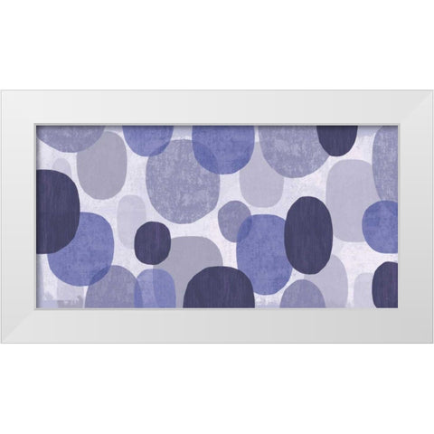 Purple Drips III White Modern Wood Framed Art Print by Mullan, Michael