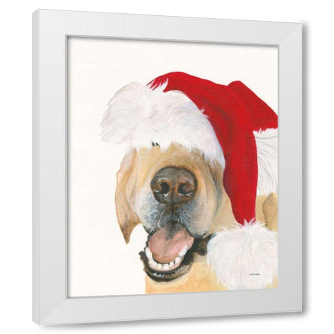 Santa Ruff White Modern Wood Framed Art Print by Ducklow, Patsy