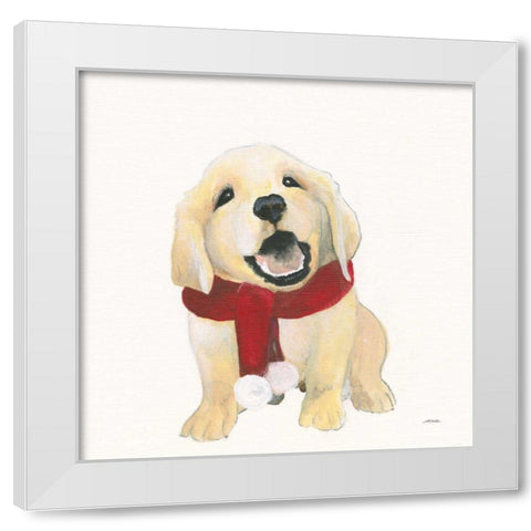 First Christmas White Modern Wood Framed Art Print by Ducklow, Patsy