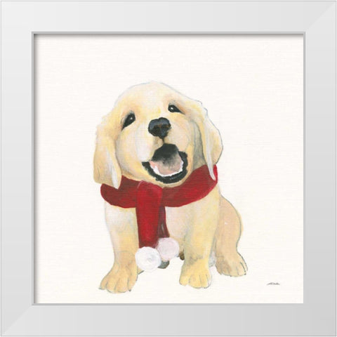 First Christmas White Modern Wood Framed Art Print by Ducklow, Patsy