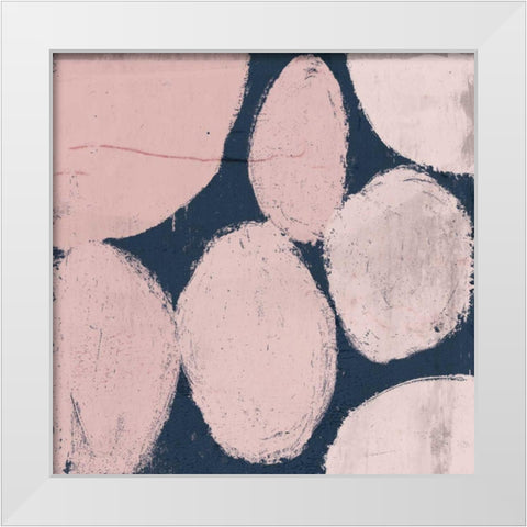 Raw Sienna XII Pink White Modern Wood Framed Art Print by Mullan, Michael
