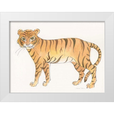 Big Cats III White Modern Wood Framed Art Print by Thomas, Miranda