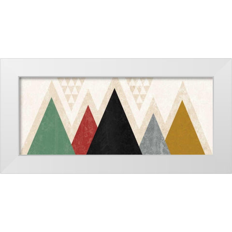 Mod Triangles Panel I White Modern Wood Framed Art Print by Mullan, Michael
