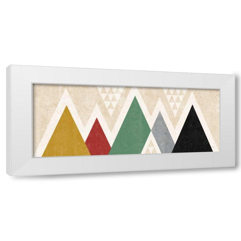 Mod Triangles Panel II White Modern Wood Framed Art Print by Mullan, Michael