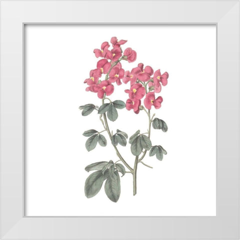 Monument Etching Tile Flowers IV White Modern Wood Framed Art Print by Wild Apple Portfolio