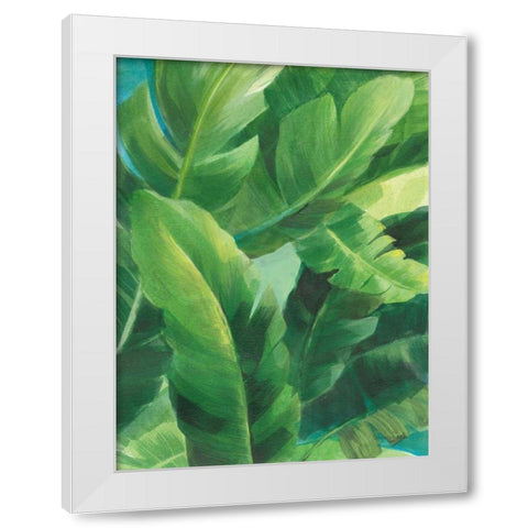 Palms of the Tropics II White Modern Wood Framed Art Print by Nai, Danhui