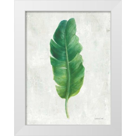 Palms of the Tropics V White Modern Wood Framed Art Print by Nai, Danhui