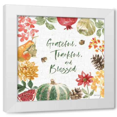 Harvest Bouquet II White Modern Wood Framed Art Print by Grove, Beth