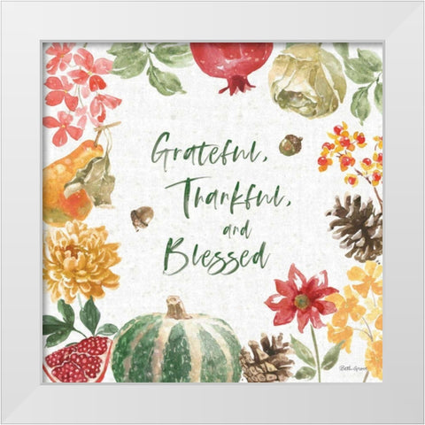 Harvest Bouquet II White Modern Wood Framed Art Print by Grove, Beth