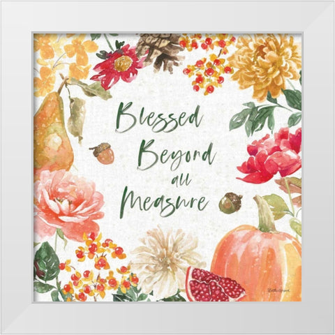 Harvest Bouquet III White Modern Wood Framed Art Print by Grove, Beth