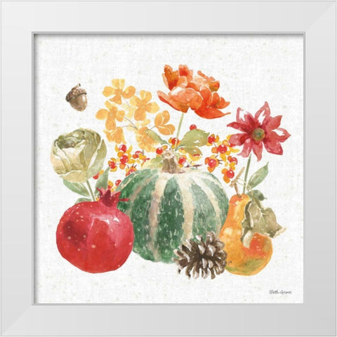 Harvest Bouquet V White Modern Wood Framed Art Print by Grove, Beth
