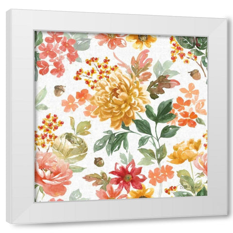 Harvest Bouquet Pattern I White Modern Wood Framed Art Print by Grove, Beth