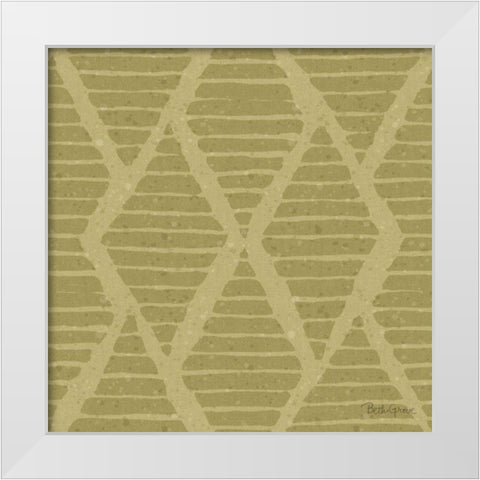 Harvest Bouquet Pattern IIB White Modern Wood Framed Art Print by Grove, Beth