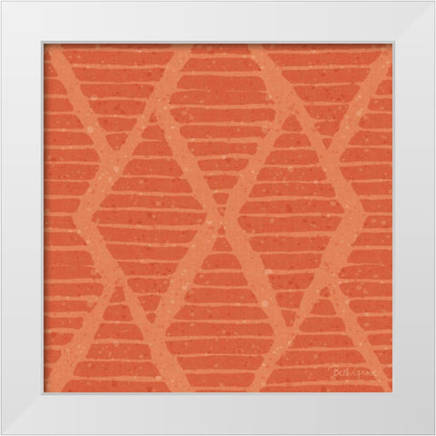 Harvest Bouquet Pattern IIC White Modern Wood Framed Art Print by Grove, Beth