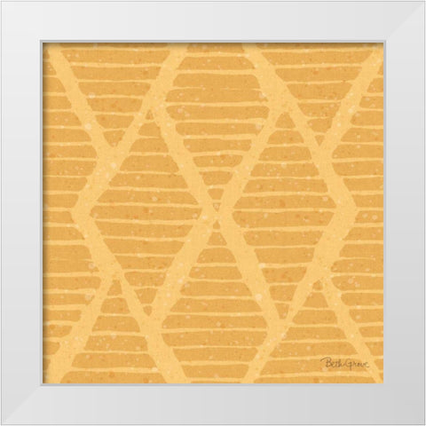 Harvest Bouquet Pattern IIE White Modern Wood Framed Art Print by Grove, Beth