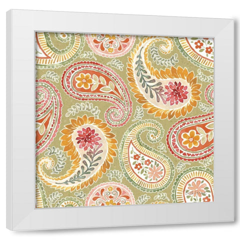 Harvest Bouquet Pattern IIIB White Modern Wood Framed Art Print by Grove, Beth