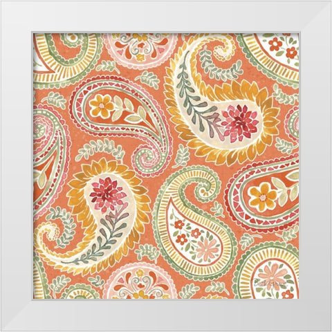 Harvest Bouquet Pattern IIIC White Modern Wood Framed Art Print by Grove, Beth