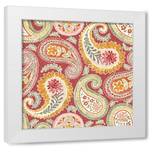 Harvest Bouquet Pattern IIID White Modern Wood Framed Art Print by Grove, Beth