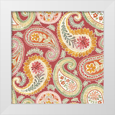 Harvest Bouquet Pattern IIID White Modern Wood Framed Art Print by Grove, Beth