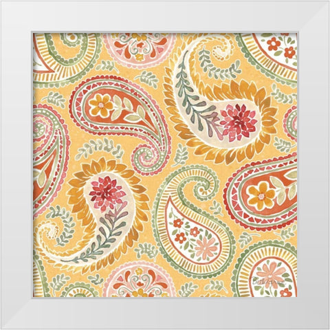 Harvest Bouquet Pattern IIIE White Modern Wood Framed Art Print by Grove, Beth
