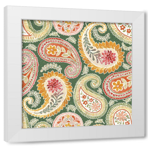 Harvest Bouquet Pattern IIIF White Modern Wood Framed Art Print by Grove, Beth
