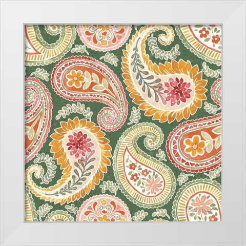 Harvest Bouquet Pattern IIIF White Modern Wood Framed Art Print by Grove, Beth