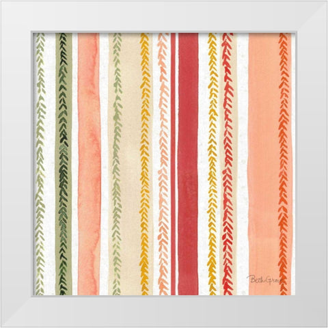 Harvest Bouquet Pattern VI White Modern Wood Framed Art Print by Grove, Beth