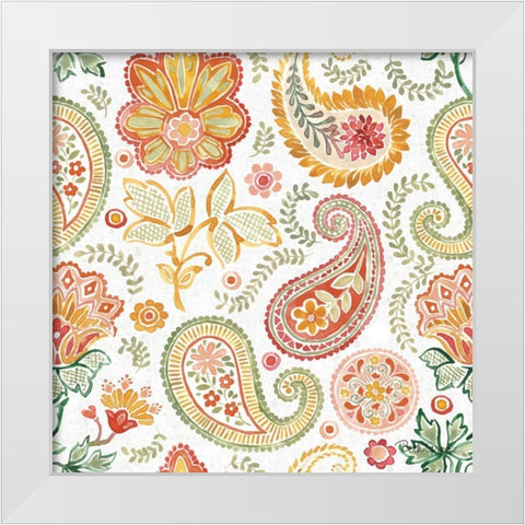 Harvest Bouquet Pattern VIIA White Modern Wood Framed Art Print by Grove, Beth