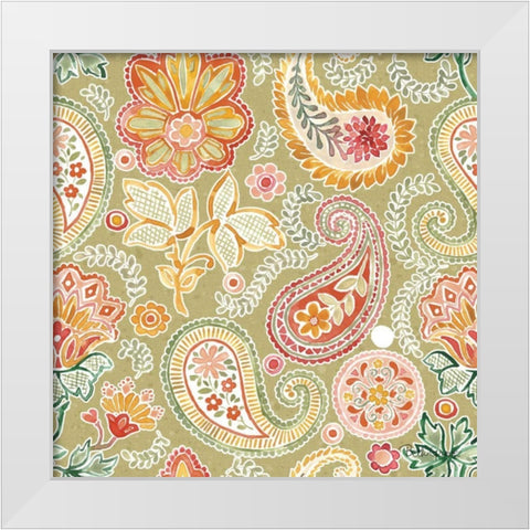 Harvest Bouquet Pattern VIIB White Modern Wood Framed Art Print by Grove, Beth
