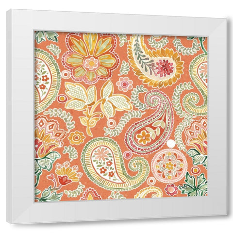 Harvest Bouquet Pattern VIIC White Modern Wood Framed Art Print by Grove, Beth