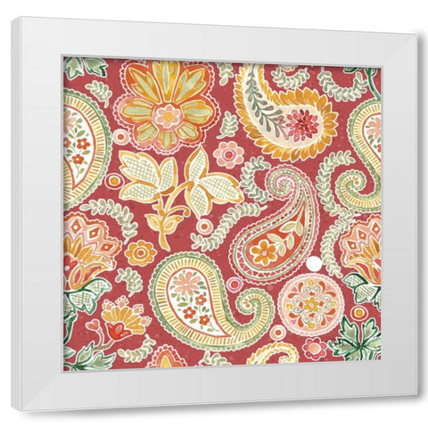 Harvest Bouquet Pattern VIID White Modern Wood Framed Art Print by Grove, Beth