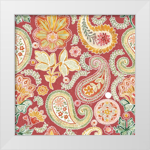 Harvest Bouquet Pattern VIID White Modern Wood Framed Art Print by Grove, Beth