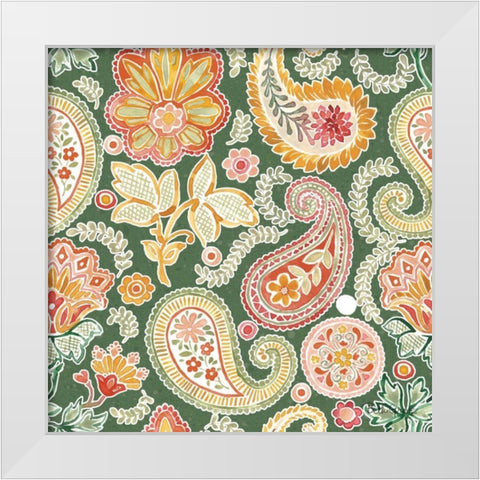 Harvest Bouquet Pattern VIIF White Modern Wood Framed Art Print by Grove, Beth